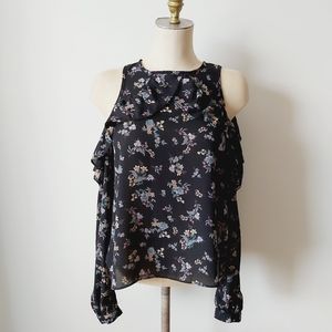 ✨Floral Nordstrom Cold Shoulder Top